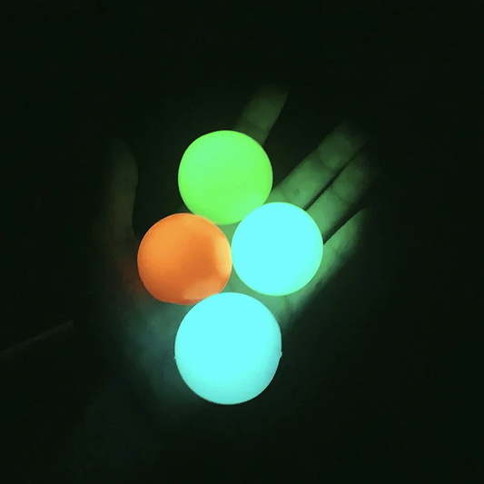 Balles Luminescentes Anti-Stress Collantes (4 Balles)