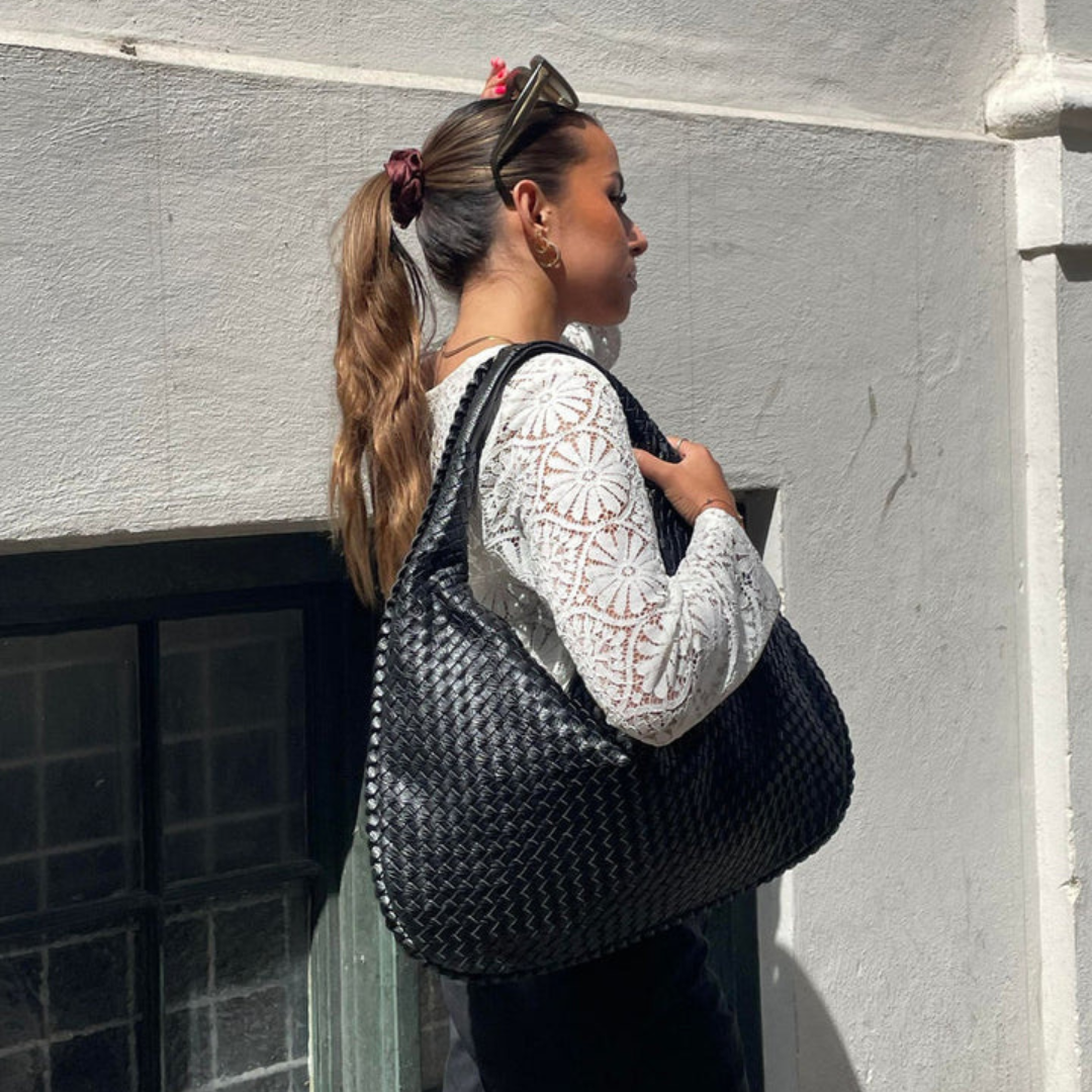 Sac à Main Boho en Cuir Tressé - Un Must-Have de l'Élégance Urbaine