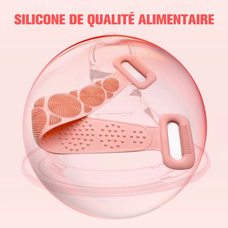 Brosse de Ceinture de Bain en Silicone à Exfoliant